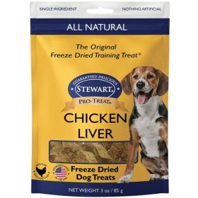 Stewart Freeze Dried Chicken Liver Treats Resealable Pouch