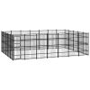 Outdoor Dog Kennel Steel 347.2 ft²