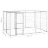 Outdoor Dog Kennel Galvanized Steel with Roof 78.1 ft²