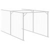 Dog House with Roof Light Gray 46.1"x159.4"x48.4" Galvanized Steel