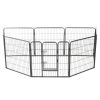 Dog Playpen 8 Panels Steel 31.5"x31.5" Black