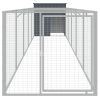 Dog House with Run Anthracite 43.3"x239.8"x43.3" Galvanized Steel