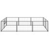 Dog Kennel Black 64.6 ft² Steel