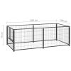 Dog Kennel Black 78.7"x39.4"x27.6" Steel