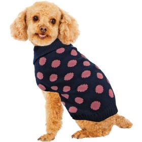 Fashion Pet Contrast Dot Dog Sweater Pink (Option: X Small)