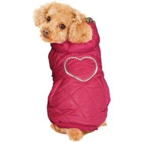 Fashion Pet Girly Puffer Dog Coat Pink (Option: X Small)