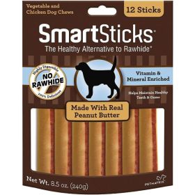 SmartBones SmartSticks Peanut Butter Flavor (Option: 12 count)