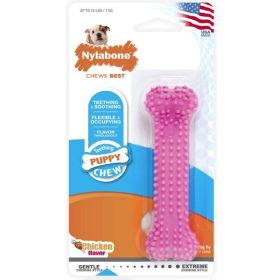 Nylabone Puppy Chew Dental Bone Chew Toy (Option: Pink)